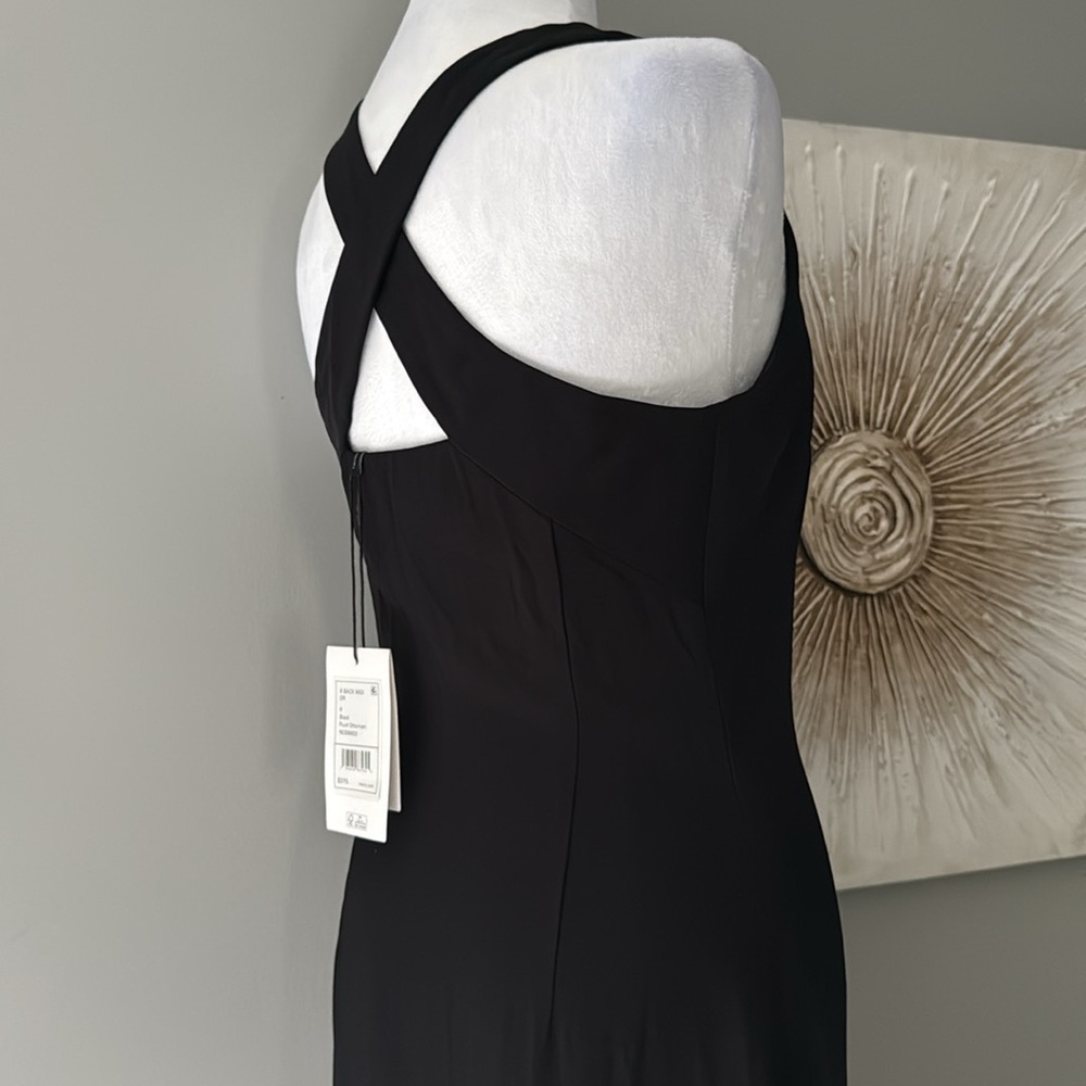 Theory Black Backless Cross-Strap Midi Dress - Picture 13 of 14